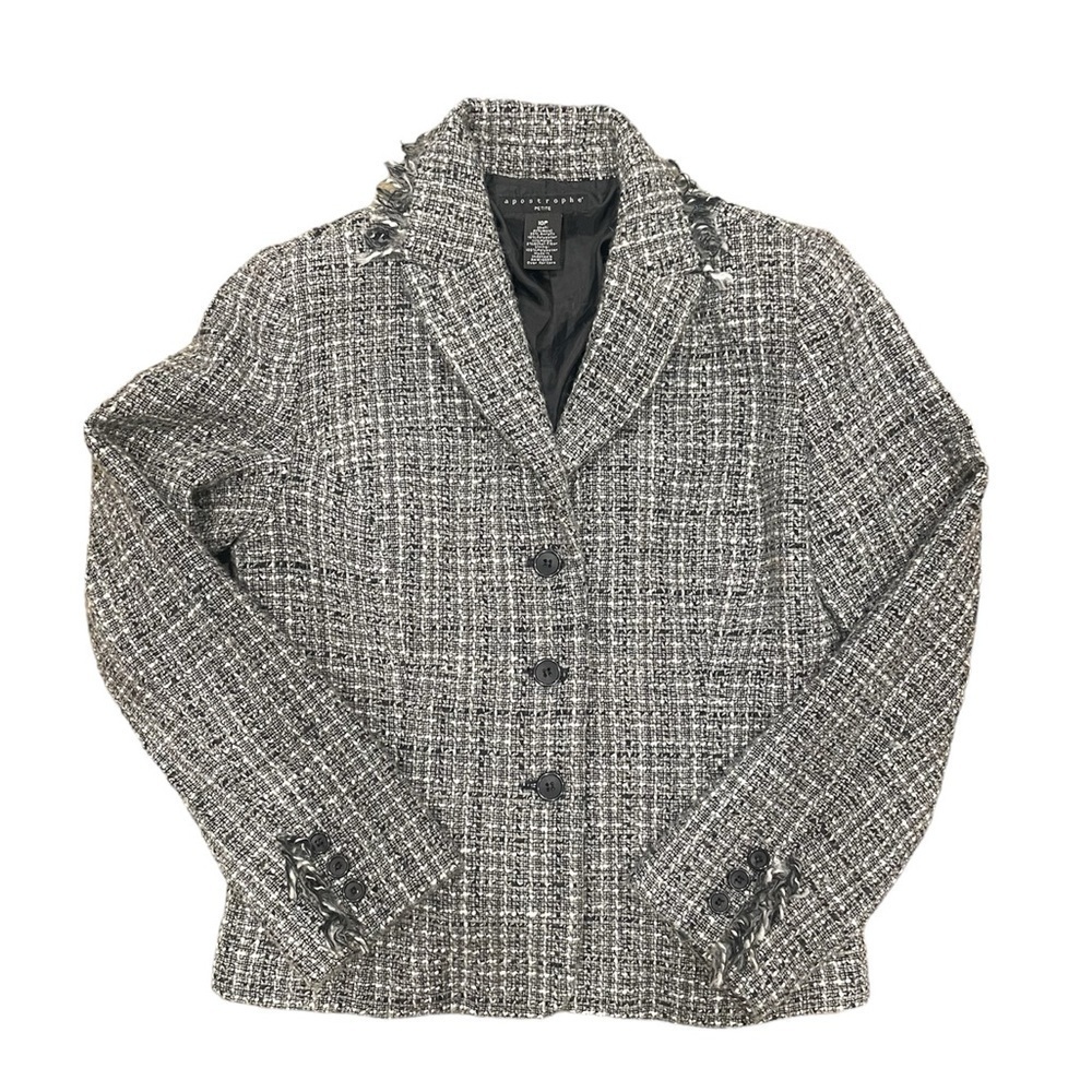 Apostrophe Tweed Blazer - Size 10P